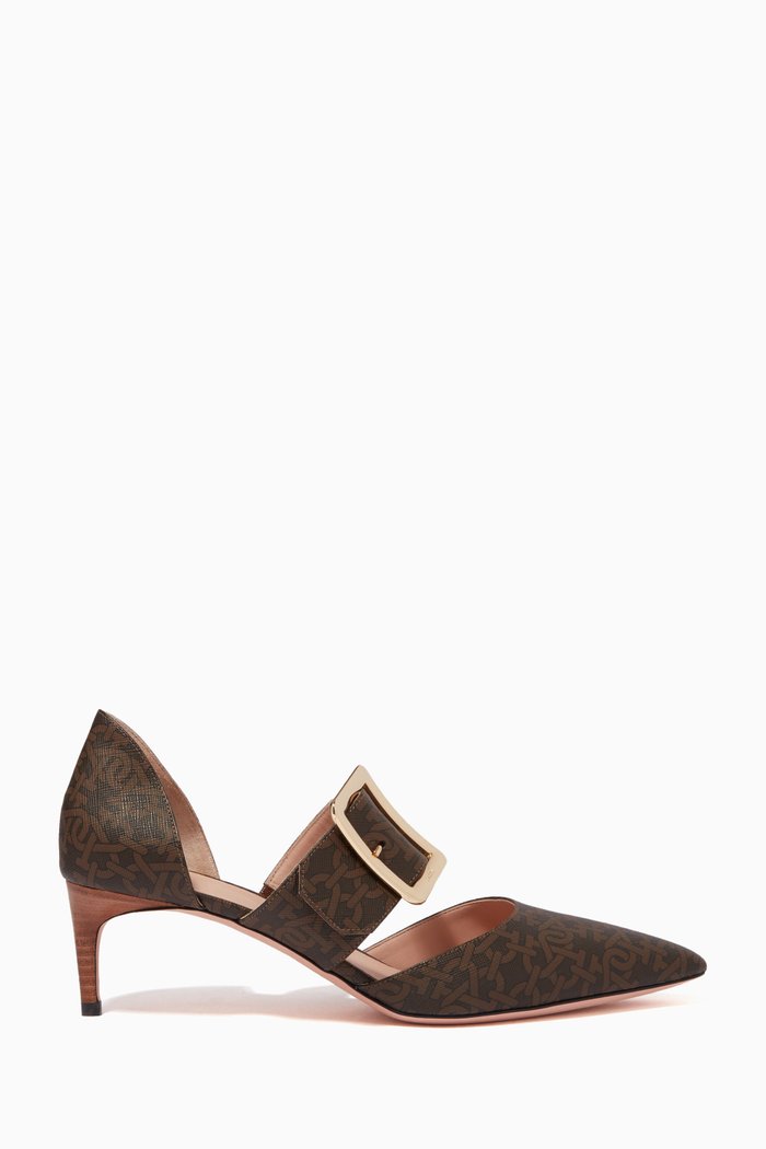 

Jessye 55 Pumps with Monogram, Brown