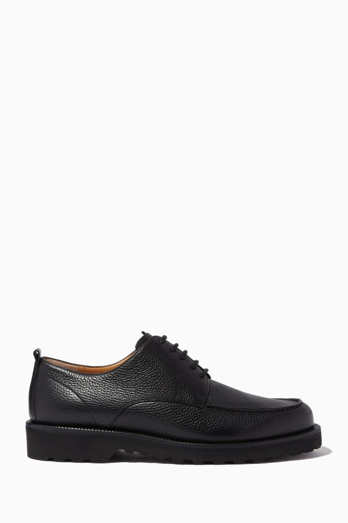 

Norber Derby in Grained Calf Leather, Black