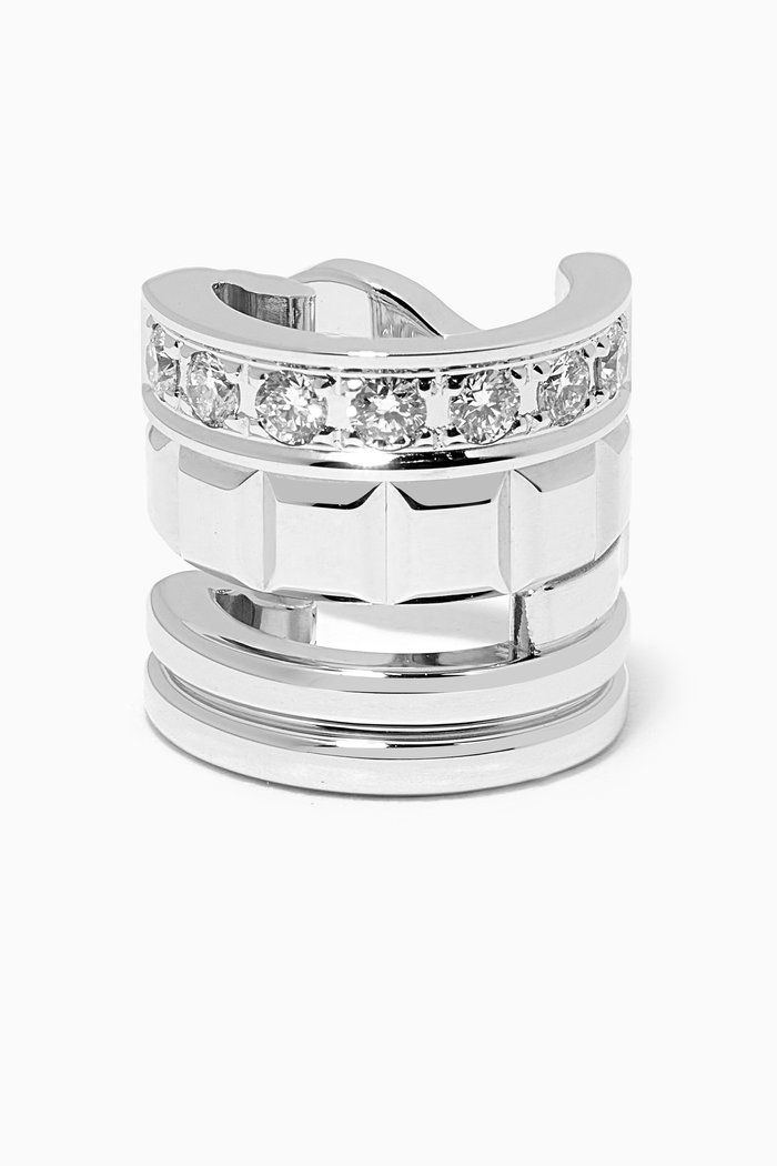 

Quatre Radiant Edition Single Clip Earring in 18kt White Gold, Silver