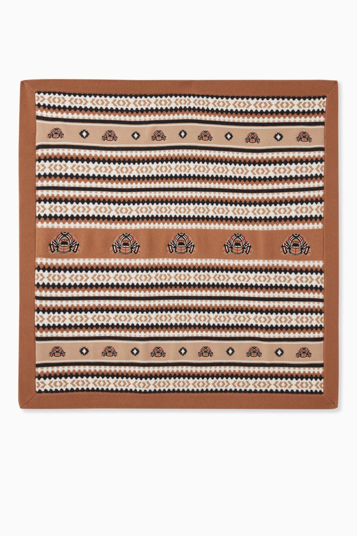 

Baby Blanket in Fair Isle Wool Cashmere, Brown