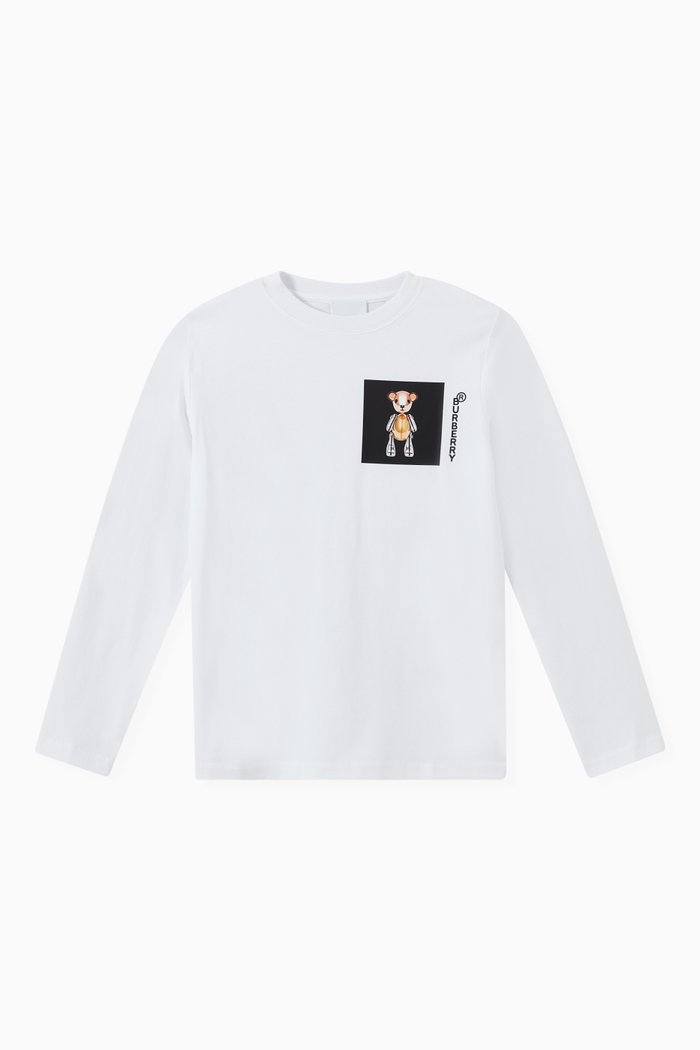 

Thomas Bear Top in Cotton Jersey, White