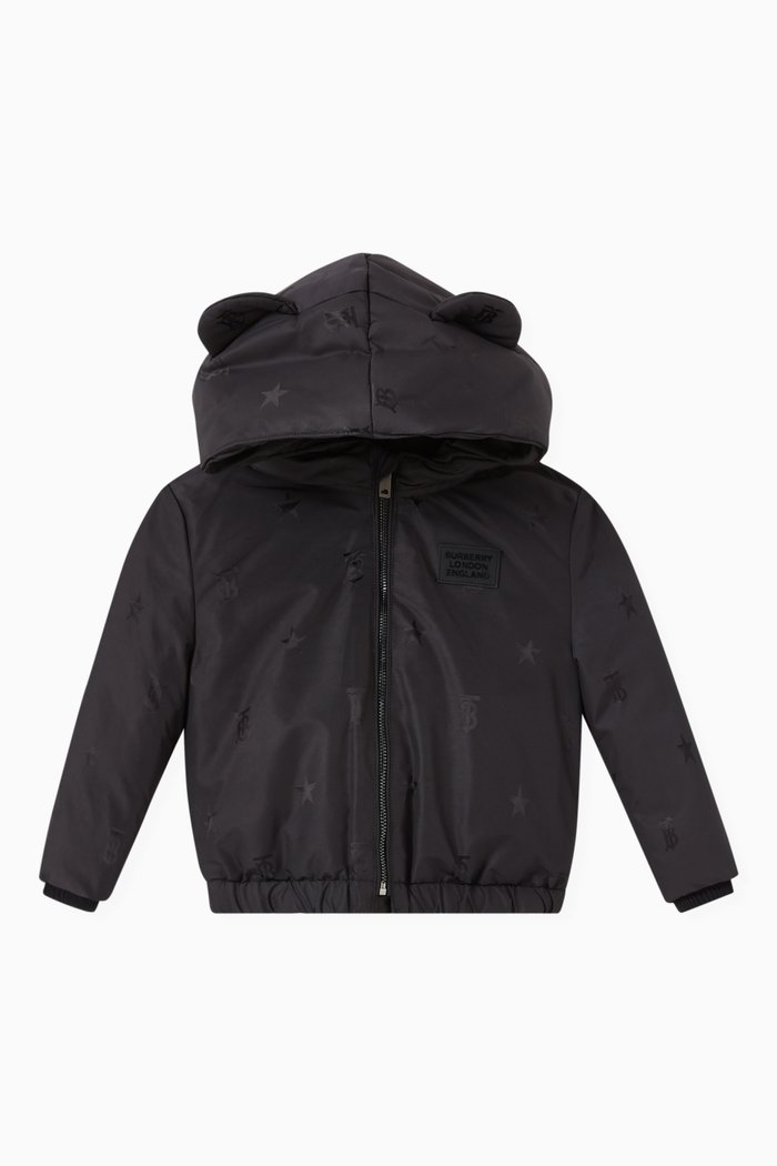 

Down-filled Jacket in Star & Monogram Motif Nylon, Black
