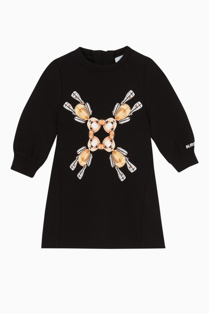 

Thomas Bear Dress in Stretch Cotton, Black