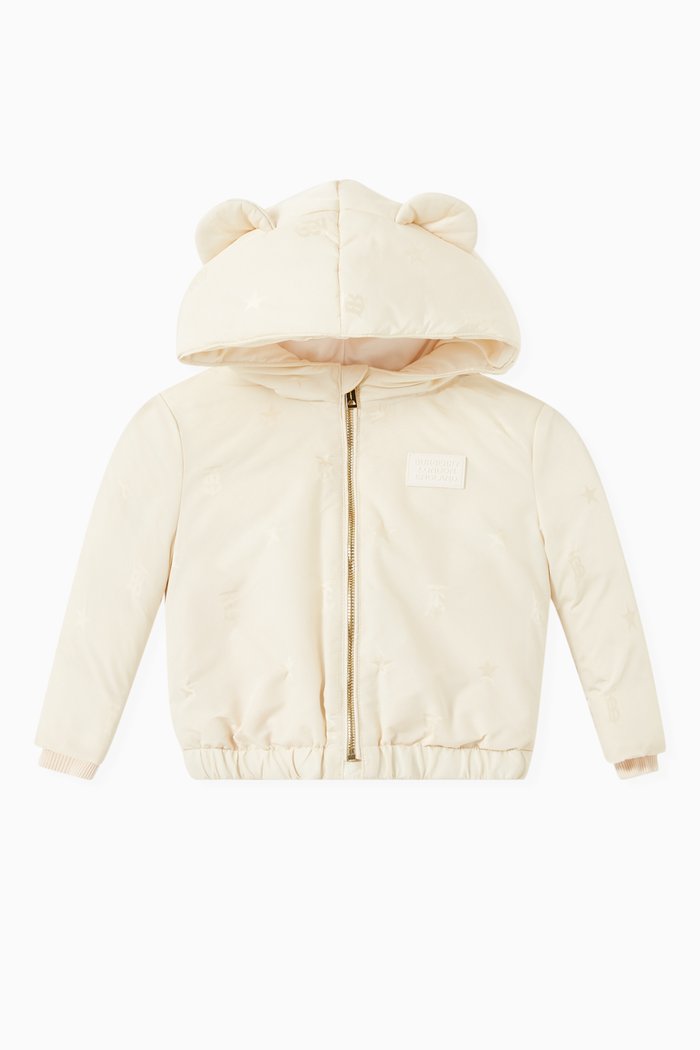 

Down-filled Jacket in Star & Monogram Motif Nylon, Neutral