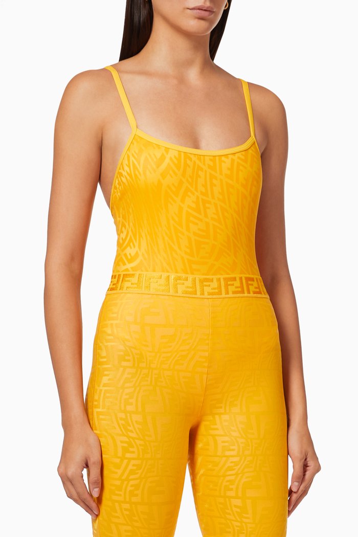 

One-piece Swimsuit in FF Vertigo Lycra®, Yellow