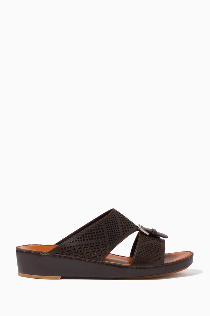 

Cinghia Perforato Sandals in Softcalf, Brown