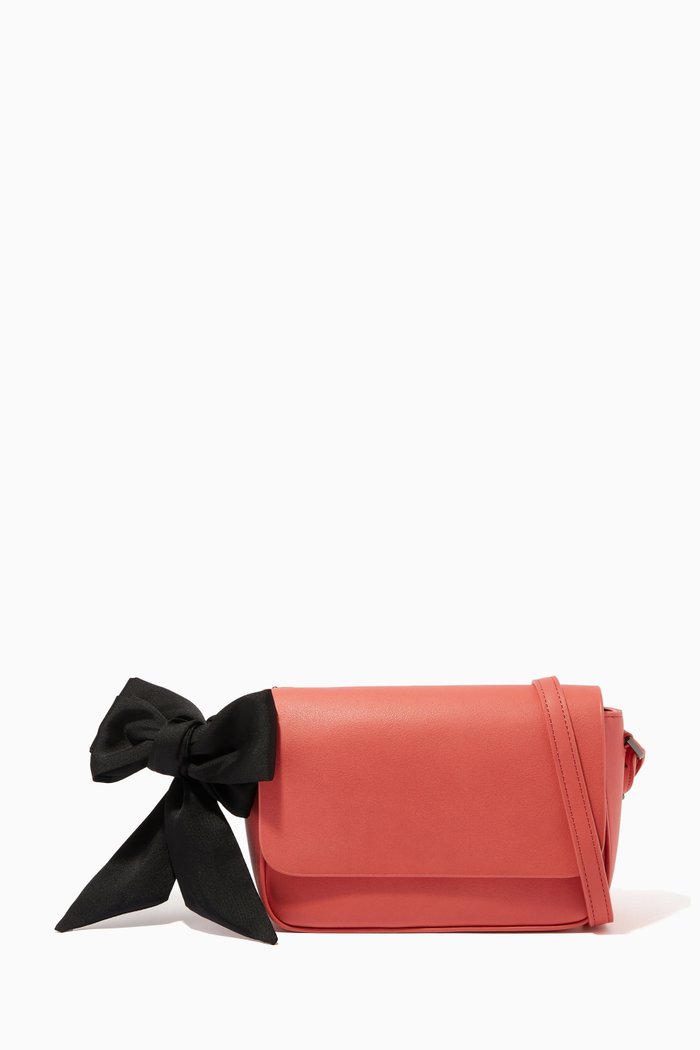Flap Handbag with Neckerchief, Red