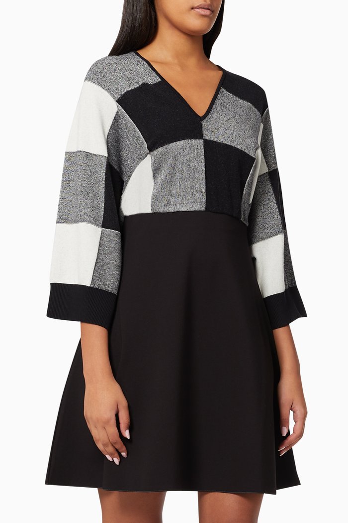 Saggina Dress in Viscose-blend Knit, Black