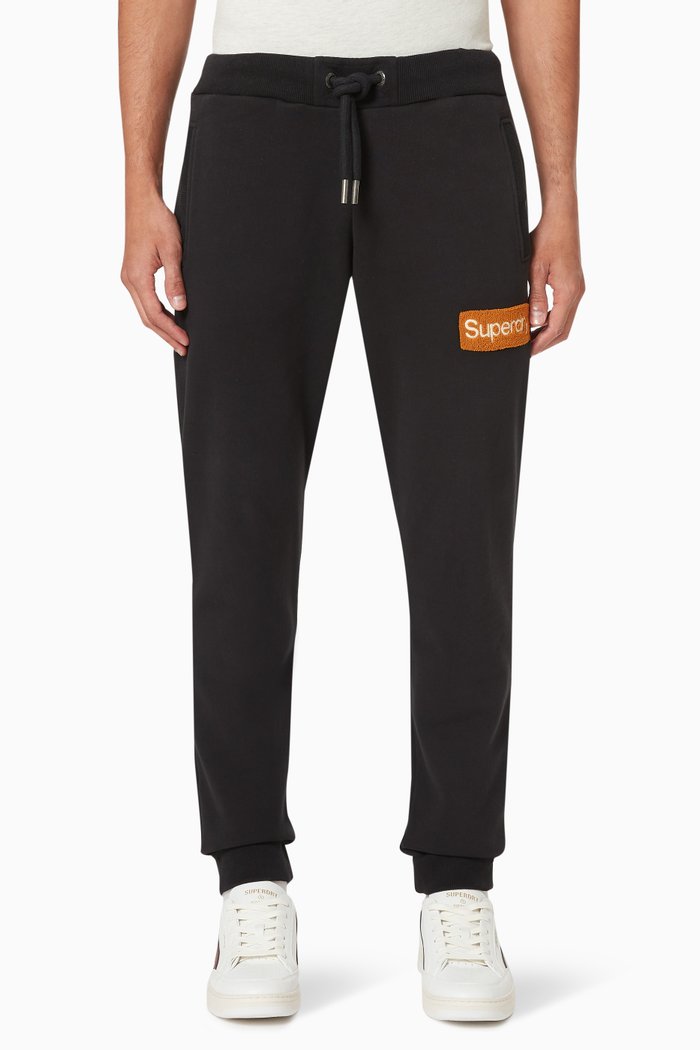 

Core Logo Workwear Joggers in Cotton Terry, Black