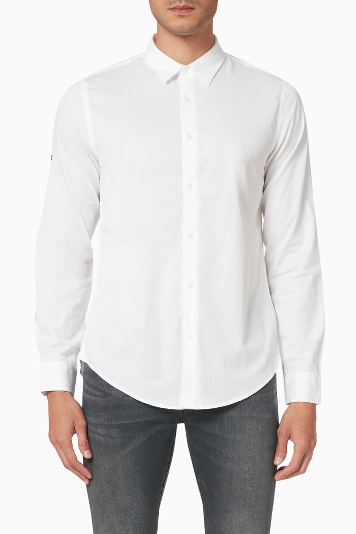 

Modern Tailors Shirt in Cotton Poplin, White