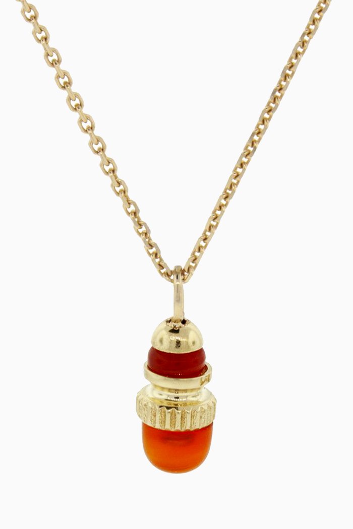 

Amulet Pendant with Carnelian in 14kt Yellow Gold, Red