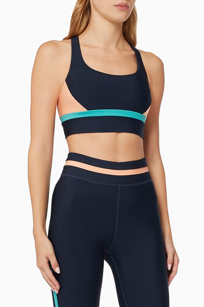 

Play Colourblock Sandy Bra in Matte Tech Fabric, Blue