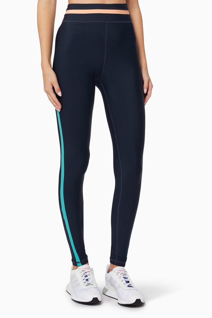 

Play Colour-block Yoga Pants in Matte Tech Fabric, Blue