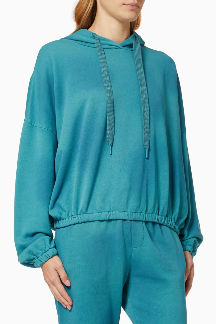 

Moonstone Amelie Hoodie in Loopback Cotton, Blue