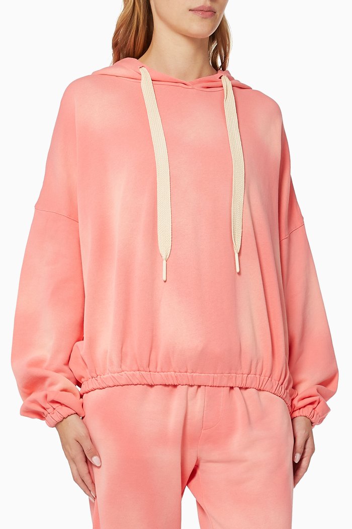 Moonstone Amelie Hoodie in Loopback Cotton, Pink