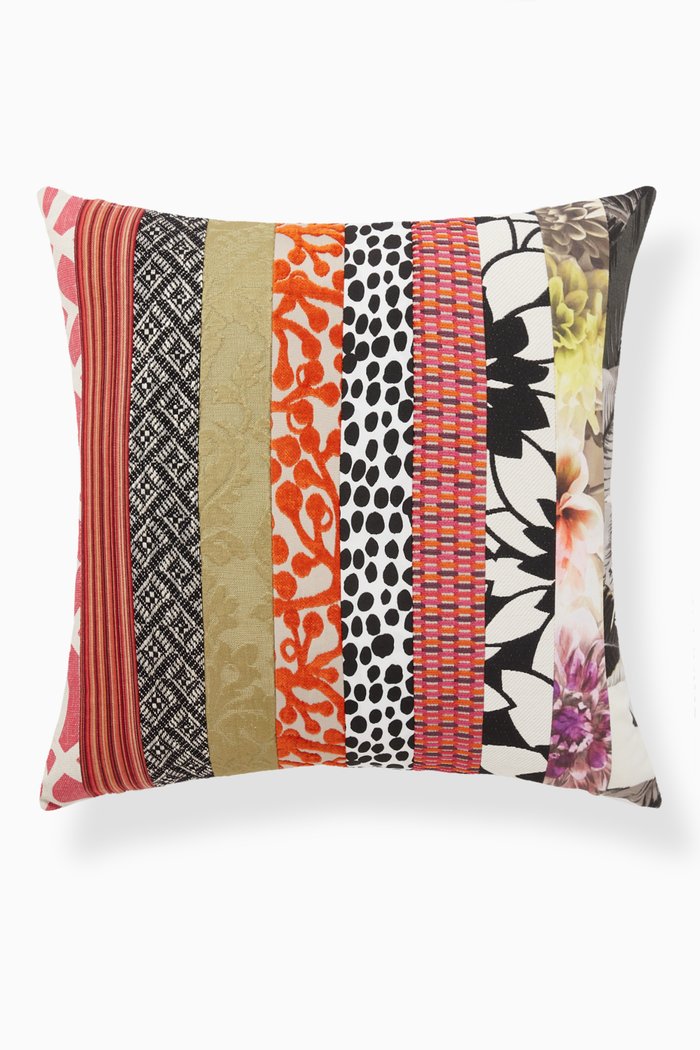 

Stripe Patchwork Cushion, 50 x 50cm, Multicolour