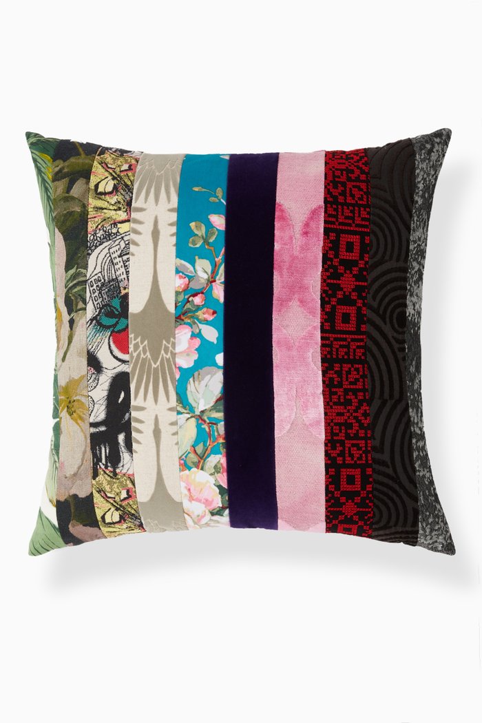 

Stripe Patchwork Cushion, 50 x 50, Multicolour