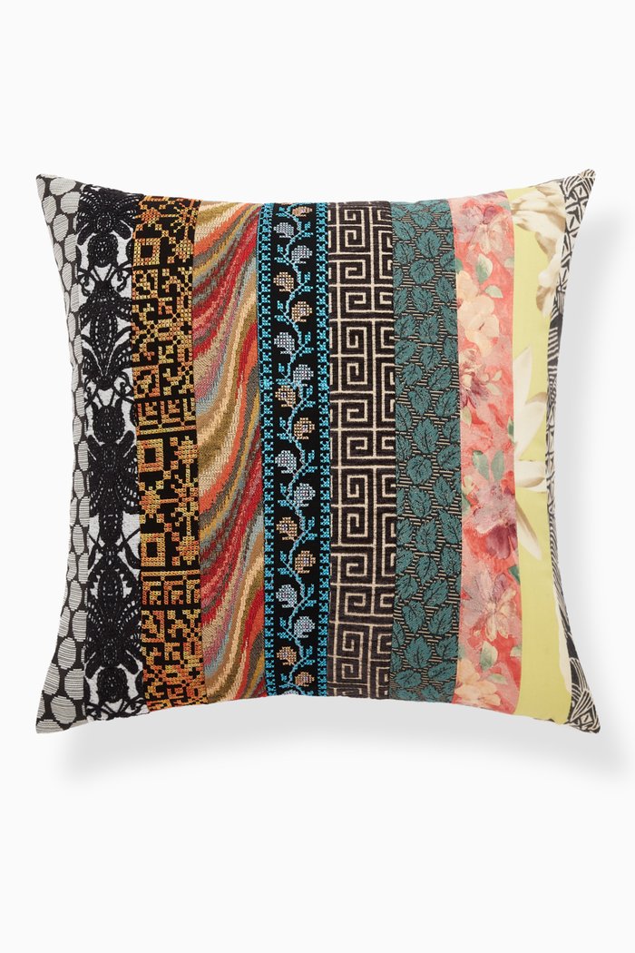 

Stripe Patchwork Cushion, 50 x 50, Multicolour