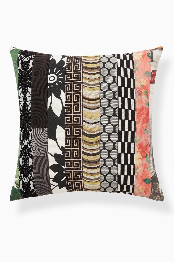 

Stripe Patchwork Cushion, 50 x 50, Multicolour