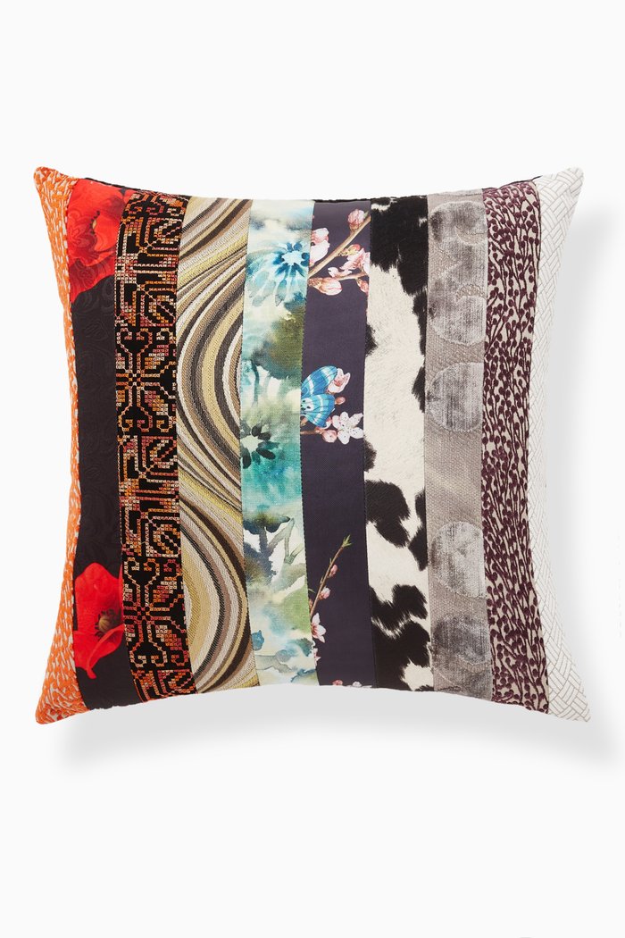 

Stripe Patchwork Cushion, 50 x 50, Multicolour