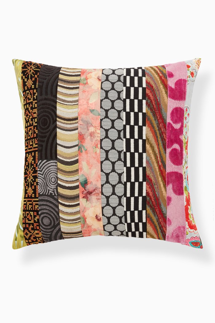 

Stripe Patchwork Cushion, 50 x 50, Multicolour
