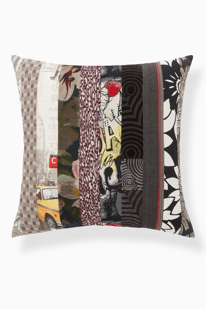 

Stripe Patchwork Cushion, 50 x 50, Multicolour