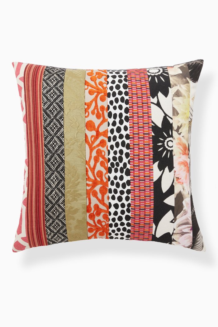 

Stripe Patchwork Cushion, 50 x 50, Multicolour