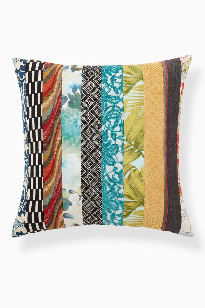 

Stripe Patchwork Cushion, 50 x 50, Multicolour