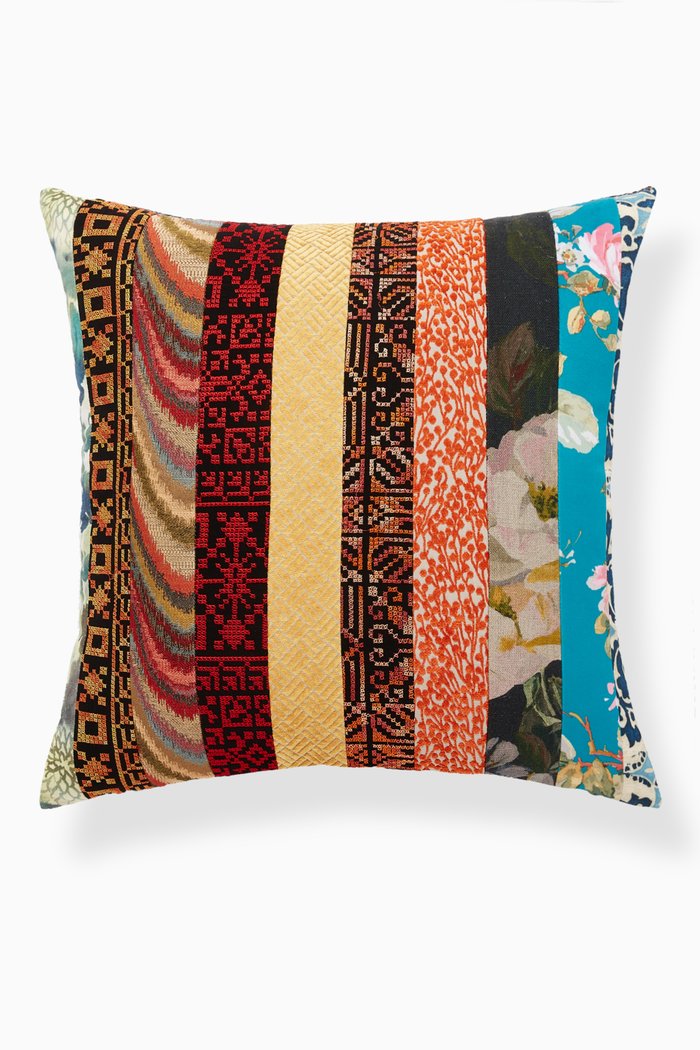 

Stripe Patchwork Cushion, 50 x 50, Multicolour