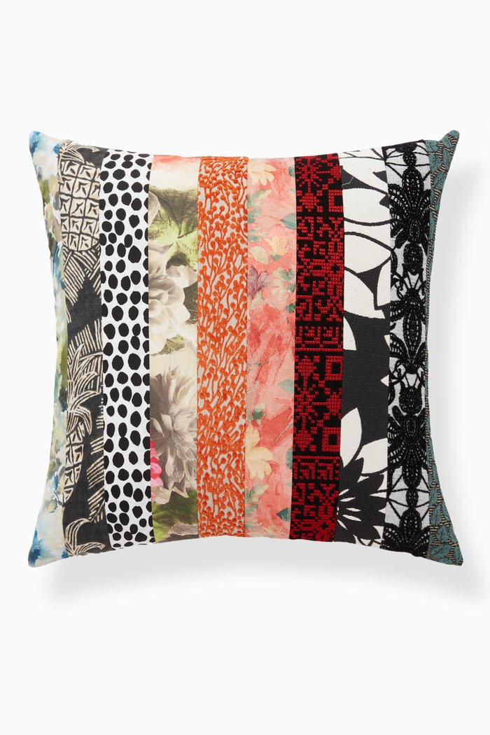 

Stripe Patchwork Cushion, 50 x 50, Multicolour