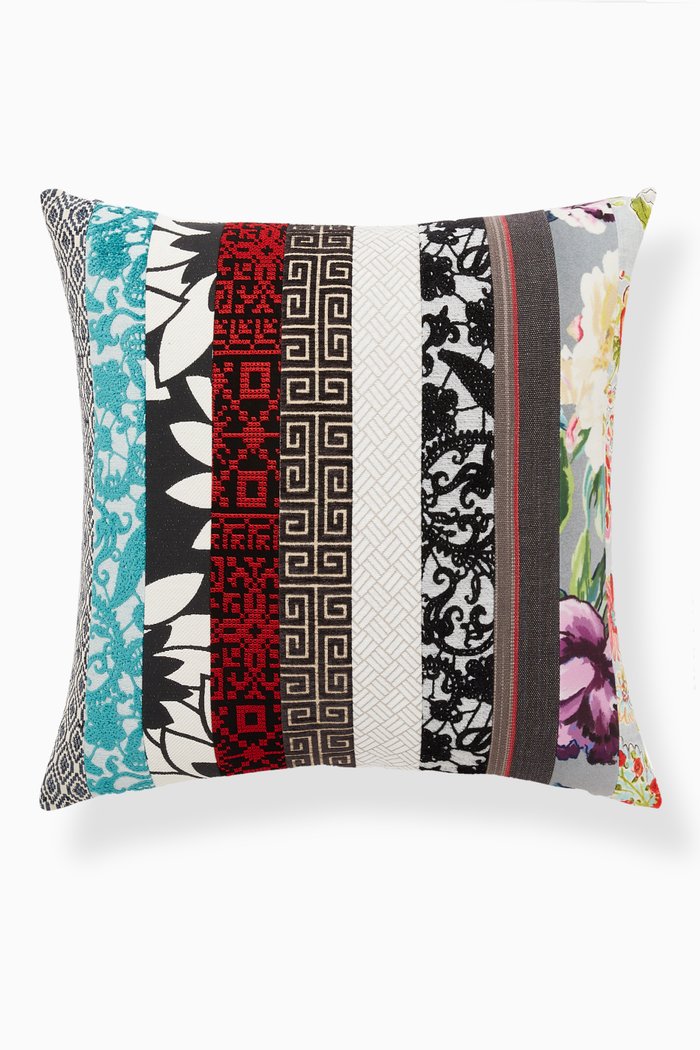 

Stripe Patchwork Cushion, 50 x 50, Multicolour