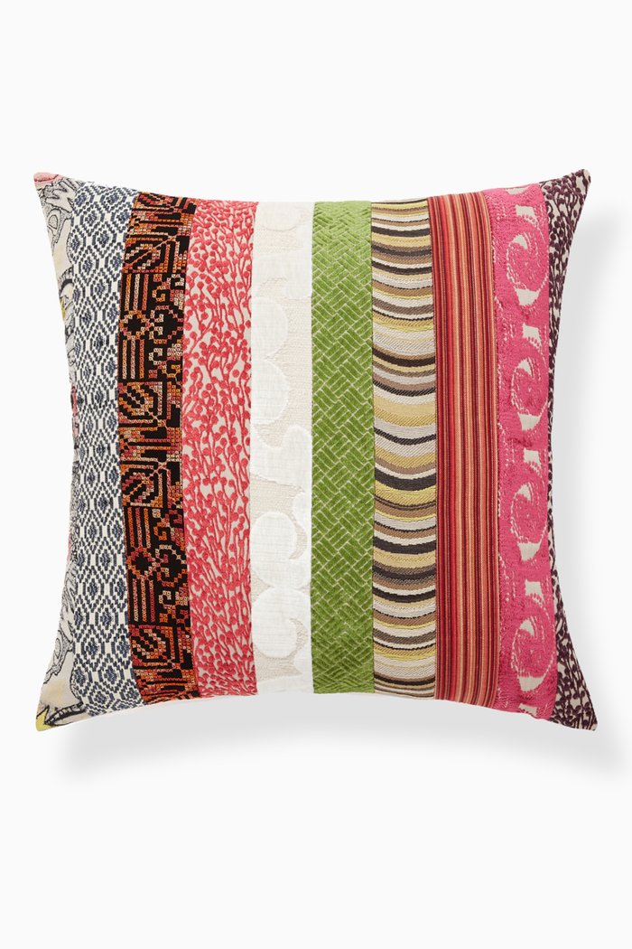 

Stripe Patchwork Cushion, 50 x 50, Multicolour