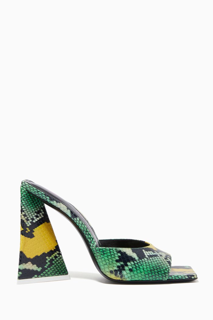 

Devon 115 Sandals in Snake Print Leather, Multicolour