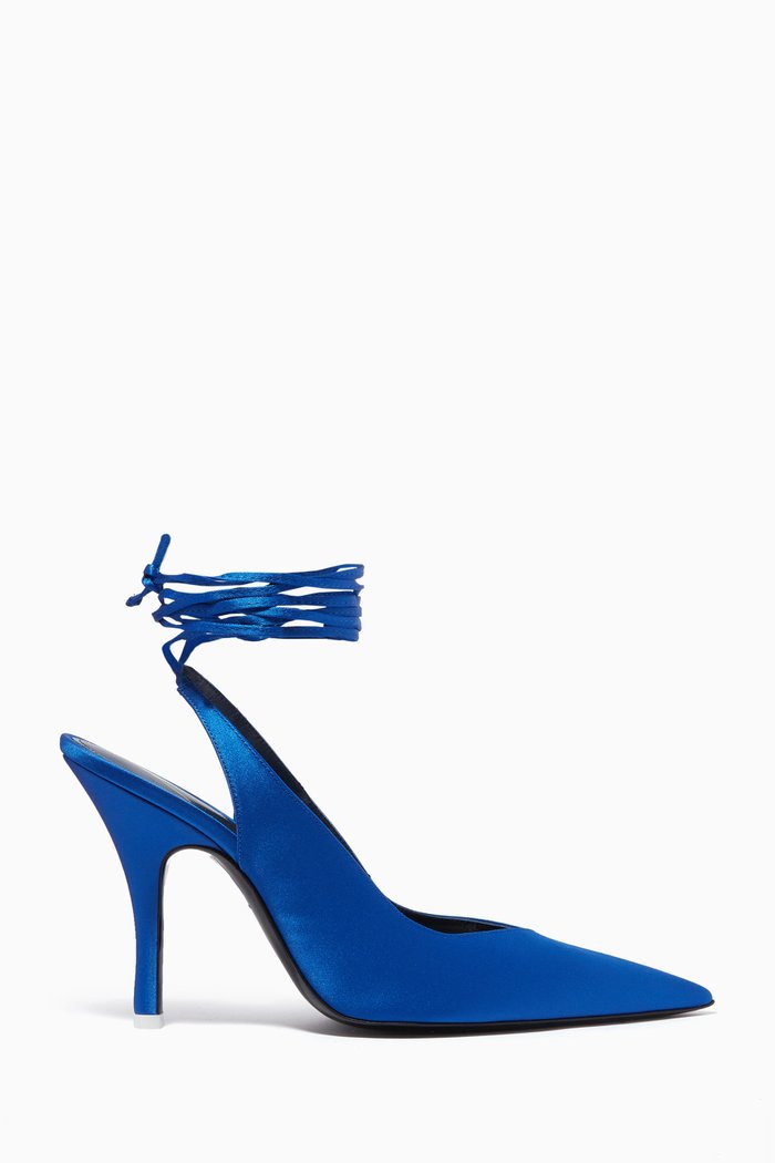 

Venus 105 Slingback Pumps in Satin, Blue