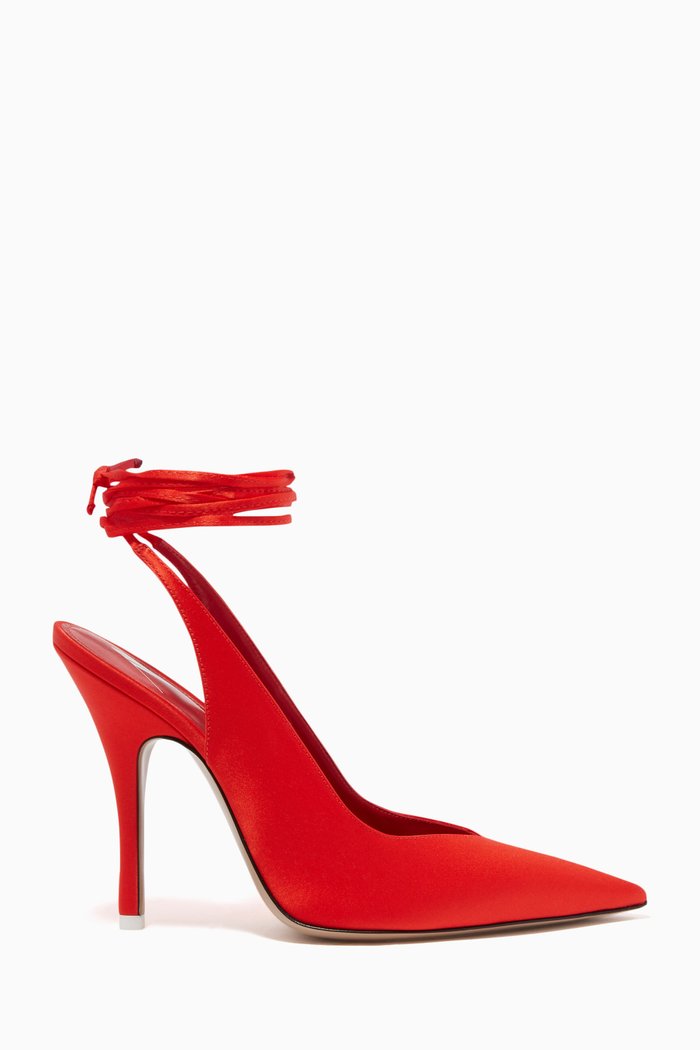 

Venus 105 Slingback Pumps in Satin, Orange