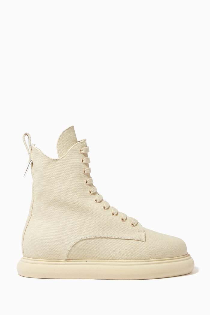 

Selene Ankle Boots in Canvas, Neutral
