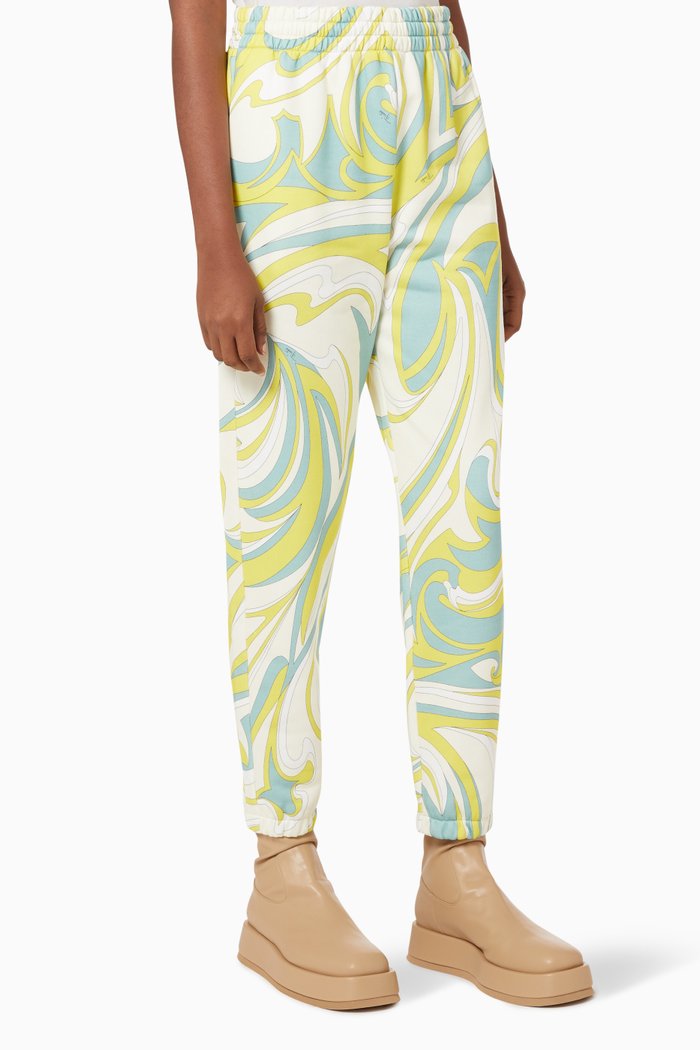 

Nuages Print Sweatpants in Sustainable Cotton Fleece, Green