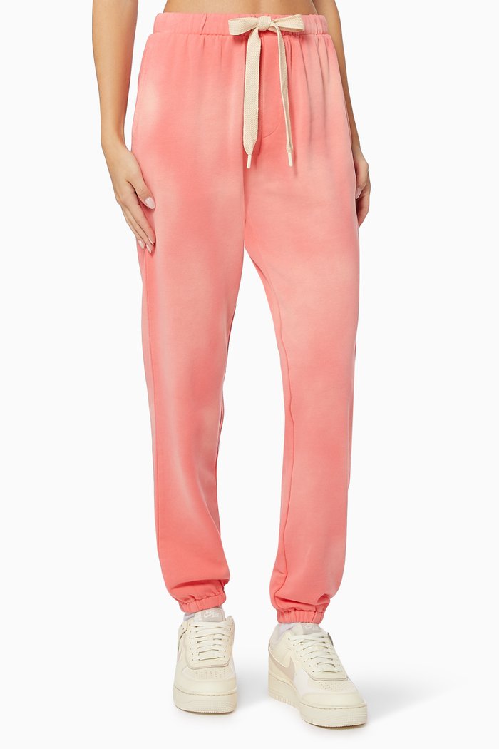 

Moonstone Lennox Track Pants in Loopback Cotton, Pink