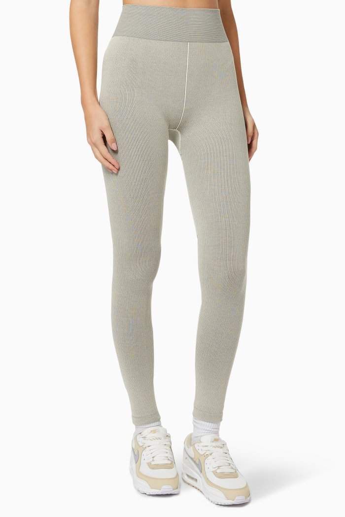 

Midi Leggings in Circular Knit, Grey