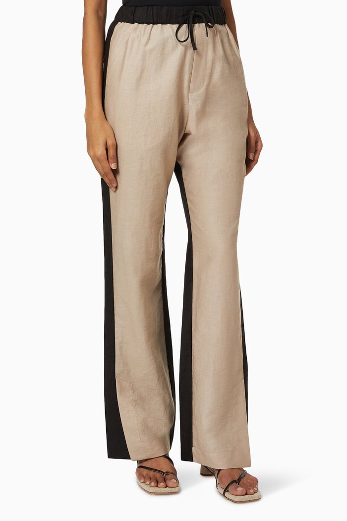 

Drawstring Pants in Linen Blend, Multicolour