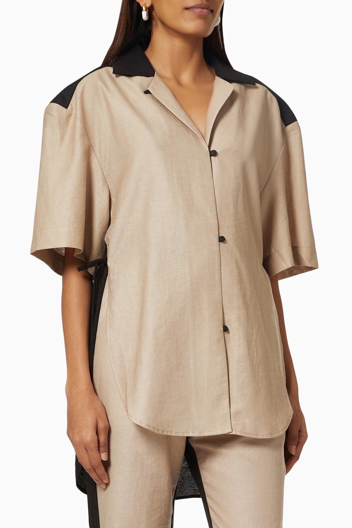 

Hawaian Shirt in Linen Blend, Multicolour
