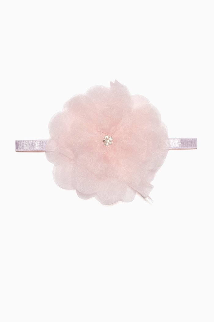 

Bébé Peony Headband in Tulle, Set of 3, Pink