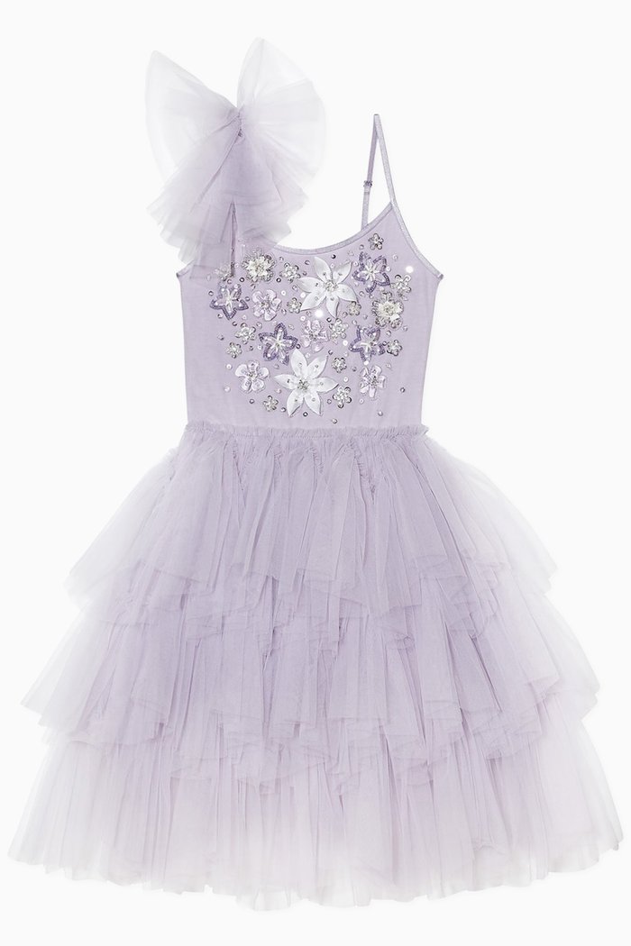 Sweet Pea Tutu Dress in Tulle, Purple