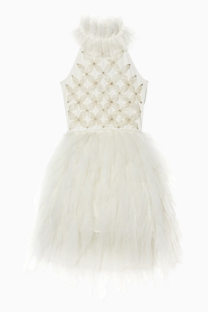 

Lotus Tutu Dress in Tulle, Neutral