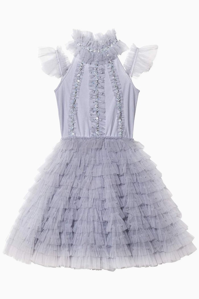 

Zinnia Tutu Dress in Tulle, Blue