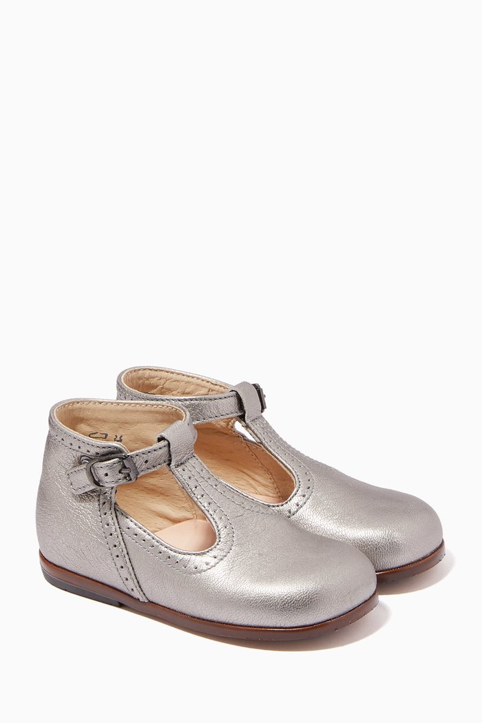 

Iris Shoe in Leather, Silver