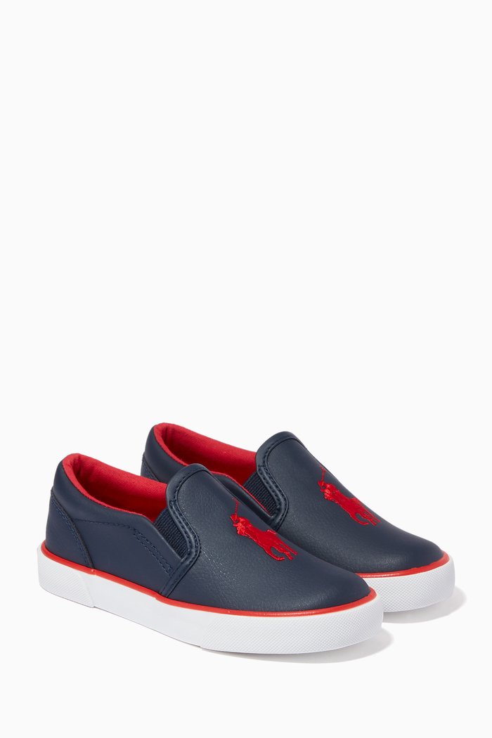 Bal Harbour III Slip-on Sneakers in Tumbled Leather, Blue