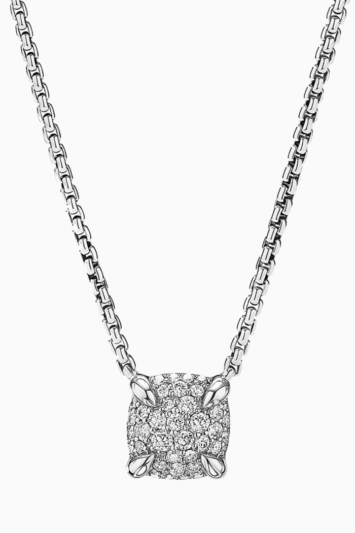 

Petite Châtelaine® Full Pavé Diamonds Pendant Necklace in Sterling Silver