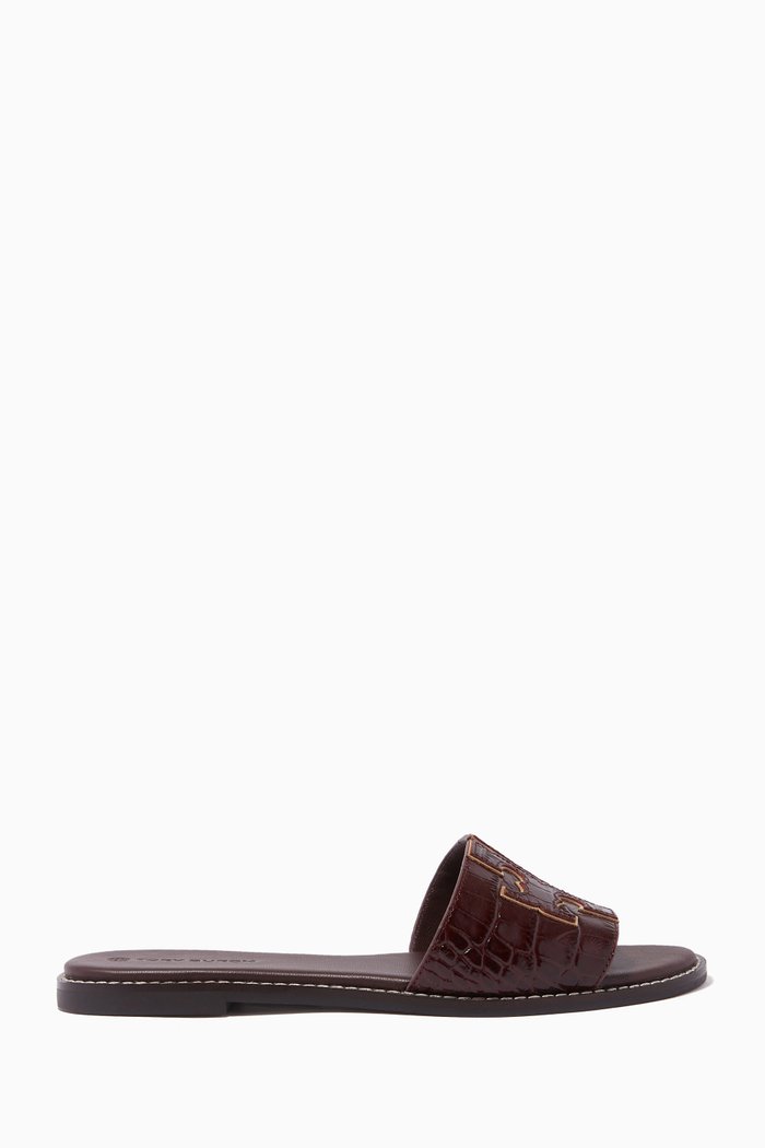 

Ines Slides in Leather, Burgundy