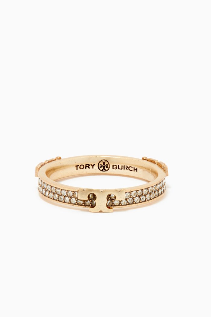 

Serif-T Pavé Ring in 18kt Gold